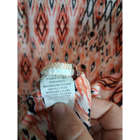 Notations Blouse Sleeveless Tank Top IKat Aztec Tribal Business Casual Sz Small - Picture 7 of 7